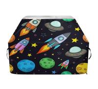 JUMBEAR Cartoon Planet and Rocket Housse de barbecue pour barbecue Weber, Brinkmann, Char-Broil - Grande housse de barbecue robuste, résistante aux UV et imperméable, indéchirable (165 x 63,5 x 114 cm