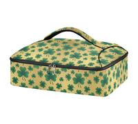 JUMBEAR Cocotte isolée en forme de trèfle pour aliments chauds ou froids, pour les lasagnes, les fêtes, les pique-niques, la plage, convient aux plats de cuisson de 22,9 x 33 cm