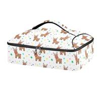 JUMBEAR Cocotte isotherme en forme de cerf mignon pour aliments chauds ou froids, support de lasagnes pour les fêtes, les pique-niques, la plage, convient aux plats de cuisson de 22,9 x 33 cm