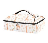 JUMBEAR Cocotte isotherme en forme de girafe mignonne pour aliments chauds ou froids, support de lasagnes pour les fêtes, les pique-niques, la plage, convient aux plats de cuisson de 22,9 x 33 cm