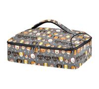 JUMBEAR Cocotte isotherme pour chien mignon pour aliments chauds ou froids, sac fourre-tout pour lasagnes, fêtes, pique-nique, plage, convient aux plats de cuisson de 22,9 x 33 cm