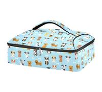 JUMBEAR Cocotte isotherme pour chien mignon pour aliments chauds ou froids, sac fourre-tout pour lasagnes, fêtes, pique-nique, plage, convient aux plats de cuisson de 22,9 x 33 cm