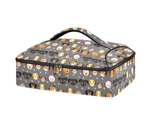 JUMBEAR Cocotte isotherme pour chien mignon pour aliments chauds ou froids, sac fourre-tout pour lasagnes, fêtes, pique-nique, plage, convient aux plats de cuisson de 22,9 x 33 cm