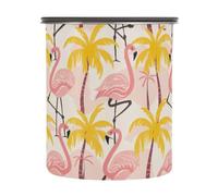 JUMBEAR Flamingo Boîte à café hermétique en acier inoxydable pour grains de café, thé, noix, sucre 900 ml