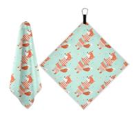 JUMBEAR Fox Lot de 2 serviettes de golf avec aimant et clip