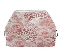 JUMBEAR Housse de barbecue à motif léopard or rose compatible avec Weber, Brinkmann, Char-Broil - Grande housse de barbecue robuste, résistante aux UV et à l'eau, indéchirable (165 x 63,5 x 114 cm)