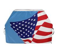 JUMBEAR Housse de barbecue avec drapeau américain pour Weber, Brinkmann, Char-Broil - Grande housse de barbecue robuste, résistante aux UV et imperméable, indéchirable (165 x 63,5 x 114 cm)