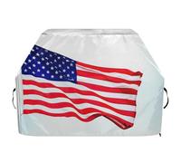 JUMBEAR Housse de barbecue avec drapeau américain pour Weber, Brinkmann, Char-Broil - Grande housse de barbecue robuste, résistante aux UV et imperméable, indéchirable (165 x 63,5 x 114 cm)
