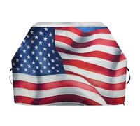JUMBEAR Housse de barbecue avec drapeau américain pour Weber, Brinkmann, Char-Broil - Grande housse de barbecue robuste, résistante aux UV et imperméable, indéchirable (165 x 63,5 x 114 cm)