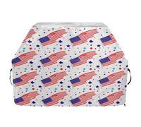 JUMBEAR Housse de barbecue avec drapeau américain pour Weber, Brinkmann, Char-Broil - Grande housse de barbecue robuste, résistante aux UV et imperméable, indéchirable (165 x 63,5 x 114 cm)
