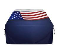 JUMBEAR Housse de barbecue avec drapeau américain pour Weber, Brinkmann, Char-Broil - Grande housse de barbecue robuste, résistante aux UV et imperméable, indéchirable (165 x 63,5 x 114 cm)