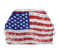 JUMBEAR Housse de barbecue avec drapeau américain pour Weber, Brinkmann, Char-Broil - Grande housse de barbecue robuste, résistante aux UV et imperméable, indéchirable (165 x 63,5 x 114 cm)