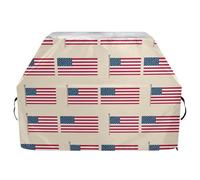 JUMBEAR Housse de barbecue avec drapeau américain pour Weber, Brinkmann, Char-Broil - Grande housse de barbecue robuste, résistante aux UV et imperméable, indéchirable (165 x 63,5 x 114 cm)