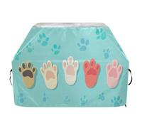 JUMBEAR Housse de barbecue avec pattes de chat et de chien, convient pour Weber, Brinkmann, Char-Broil - Grande housse de barbecue résistante aux UV et imperméable à l'eau indéchirable (165 x 63,5 x