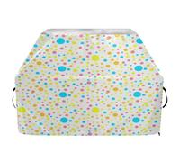 JUMBEAR Housse de barbecue circulaire colorée avec point de vague pour Weber, Brinkmann, Char-Broil - Grande housse de barbecue robuste, résistante aux UV et à l'eau, indéchirable (165 x 63,5 x 114 cm