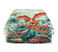 JUMBEAR Housse de barbecue colorée en forme de dinosaure pour Weber, Brinkmann, Char-Broil - Grande housse de barbecue robuste, résistante aux UV et imperméable, indéchirable (165 x 63,5 x 114 cm)