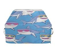 JUMBEAR Housse de barbecue en forme de requin mignon portant des lunettes de protection pour barbecue Weber, Brinkmann, Char-Broil - Grande housse de barbecue résistante aux UV et imperméable à l'eau
