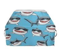 JUMBEAR Housse de barbecue en forme de requin mignon portant des lunettes de protection pour barbecue Weber, Brinkmann, Char-Broil - Grande housse de barbecue résistante aux UV et imperméable à l'eau