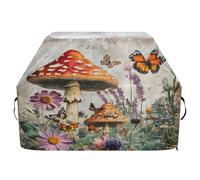 JUMBEAR Housse de barbecue motif champignons sauvages, housse de barbecue compatible avec Weber, Brinkmann, Char-Broil - Grande housse de barbecue robuste, résistante aux UV et imperméable