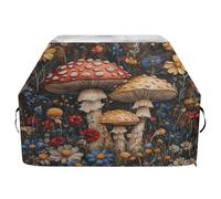 JUMBEAR Housse de barbecue motif champignons sauvages, housse de barbecue compatible avec Weber, Brinkmann, Char-Broil - Grande housse de barbecue robuste, résistante aux UV et imperméable