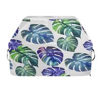 JUMBEAR Housse de barbecue motif feuilles vertes tropicales pour Weber, Brinkmann, Char-Broil - Grande housse de barbecue robuste, résistante aux UV et imperméable, indéchirable (165 x 63,5 x 114 cm)