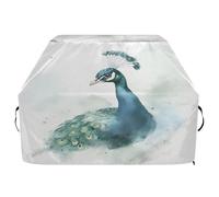 JUMBEAR Housse de barbecue motif paon aquarelle pour Weber, Brinkmann, Char-Broil - Grande housse de barbecue robuste, résistante aux UV et imperméable, indéchirable (165 x 63,5 x 114 cm)