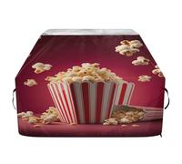 JUMBEAR Housse de barbecue Movie Popcorn, compatible avec Weber, Brinkmann, Char-Broil - Grande housse de barbecue robuste, résistante aux UV et à l'eau, indéchirable (165 x 63,5 x 114 cm)