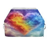 JUMBEAR Housse de barbecue Rainbow Love Heart pour Weber, Brinkmann, Char-Broil - Grande housse de barbecue robuste, résistante aux UV et imperméable, indéchirable (165 x 63,5 x 114 cm)