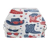 JUMBEAR Housse de barbecue style drapeau américain pour barbecue Weber, Brinkmann, Char-Broil - Grande housse de barbecue résistante aux UV et imperméable, indéchirable (165 x 63,5 x 114 cm)