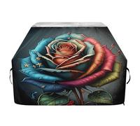 JUMBEAR Housse de barbecue style drapeau américain pour barbecue Weber, Brinkmann, Char-Broil - Grande housse de barbecue robuste, résistante aux UV et imperméable, indéchirable (165 x 63,5 x 114 cm)