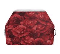 JUMBEAR Housse pour barbecue Weber, Brinkmann, Char-Broil - Grande housse de barbecue résistante aux UV et imperméable - Résistante aux déchirures - Rouge Big Rose - 165 x 63,5 x 114 cm