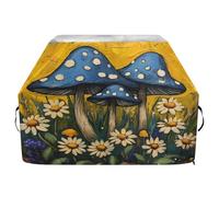 JUMBEAR Housse pour barbecue Weber, Brinkmann, Char-Broil - Grande housse résistante aux UV et imperméable - Indéchirable - Motif champignons et fleurs sauvages - 165 x 63,5 x 114 cm