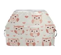 JUMBEAR Housse pour barbecue Weber, Brinkmann, Char-Broil - Résistante aux UV et à l'eau - Résistante aux déchirures - Motif chouette et amour - 165 x 63,5 x 114 cm