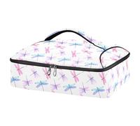 JUMBEAR Ink Libellule Cocotte isolée pour aliments chauds ou froids, support de lasagnes pour les repas, les pique-niques, la plage, convient aux plats de cuisson de 22,9 x 33 cm