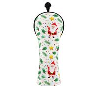 JUMBEAR Joli couvre-tête de club de golf de Père Noël pour conducteur/bois de parcours/hybride, 1 lot de couvre-tête de golf en cuir synthétique avec étiquette numérotée