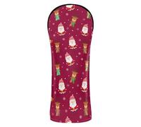 JUMBEAR Joli couvre-tête de club de golf de Père Noël pour conducteur/bois de parcours/hybride, 1 lot de couvre-tête de golf en cuir synthétique avec étiquette numérotée