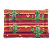 JUMBEAR Lit de style mexicain cactus pour animal domestique, matelas de cage pour chien et chat, lit doux et confortable pour chats et chiens, 91,4 x 61 cm