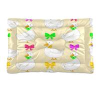 JUMBEAR Lit mignon en forme de canard avec nœud papillon pour animal domestique, matelas de cage pour chien et chat, lit doux et confortable pour chats et chiens, 91,4 x 61 cm