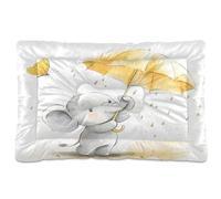 JUMBEAR Lit pour animal domestique avec fond antidérapant, motif éléphant tenant un parapluie, lit doux et confortable pour chats et chiens, 91,4 x 61 cm