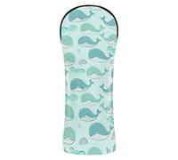 JUMBEAR Little Whale Couvre-club de golf pour conducteur/bois de parcours/hybride, 1 housse en cuir synthétique avec étiquette numérotée