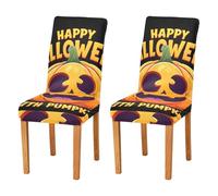 JUMBEAR Lot de 4 housses de chaise extensibles amovibles et lavables pour salle à manger Thanksgiving Turquie