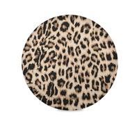 JUMBEAR Lot de 6 Sets de Table Ronds à imprimé léopard antidérapants, lavables, résistants à la Chaleur, imperméables, pour Cuisine, Salle à Manger, décoration de Table Basse, 39,1 cm