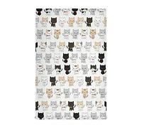 JUMBEAR Lot de 6 torchons de cuisine doux et absorbants en forme de chat mignon (1) - Réutilisables - Essuie-mains et décoration de table - 71 x 45,7 cm