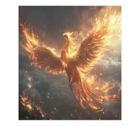 JUMBEAR Magnifique autocollant magnétique Phoenix pour lave-vaisselle - Étanche - Pour réfrigérateur - Pour la maison et la cuisine - 58,4 x 66 cm