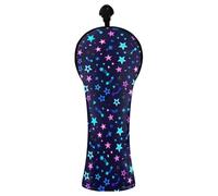 JUMBEAR Magnifique couvre-club de golf avec étoiles colorées pour conducteur/bois de parcours/hybride, 1 lot de couvre-club de golf en cuir synthétique avec étiquette numérotée
