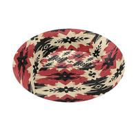 JUMBEAR Native American Lit rond apaisant en forme de beignet pour chien et chat - Lit rond en peluche chaud et doux avec fond antidérapant et lavable, taille XS