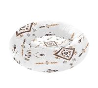 JUMBEAR Native American Lit rond apaisant en forme de moquette pour chien et chat - Lit rond en peluche chaud et doux avec fond antidérapant et lavable, taille XS