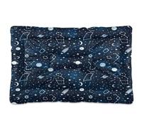 JUMBEAR Planets and Stars Tapis de lit pour animal de compagnie, matelas de cage pour chien et chat, lit doux et confortable pour chats et chiens, 61 x 45,7 cm