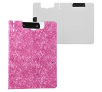 JUMBEAR Porte-bloc à motifs étincelants A4 avec double pinces, planche à clip pliable avec couverture, organiseur personnel léger adapté pour hôpital, bureau, école, affaires, fournitures de salle de