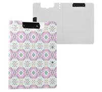 JUMBEAR Porte-bloc A4 à motifs peints avec double pinces, planche à clip pliable avec couverture, organiseur personnel léger adapté pour hôpital, bureau, école, affaires, salle de classe